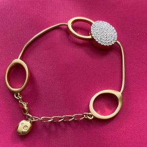 SWAROVSKI Gold Tone & Crystal Pave Bracelet